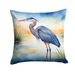 Blue Heron Emerging As The Day Fades Throw Pillow Machine Washable, Indoor Outdoor Decorative Pillow For Couch, Bed Or Patio, 14Hx14W_maomaolike.com