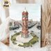 Clock Tower City Square Painting Poster, Soft Watercolor Urban Plaza With Historic Clock Tower Poster, Elegant Cityscape Decor Suitable For Living_maomaolike.com