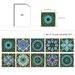 20cm*20cm*20 Pieces Retro Blue Mandala Tile Stickers 20×20cm – Removable Waterproof Wall Covering_maomaolike.com
