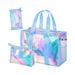 Women Summer PVC Beach Bag Set, Transparent Waterproof Tote Bag With Makeup Pouch & Phone Pocket, 3Pcs Swimming Vacation Handbag Multiple Colors_maomaolike.com