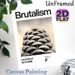 Brutalist Architecture Painting Poster, Monochrome Retro Les Choux De Créteil Building Poster, Distinctive Architectural Art Decor Ideal For Home_maomaolike.com