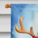 Basset Hound Christmas Reindeer House Flag Large Porch Sleeve Pole Decorative Outside Yard Banner Artwork Wall Hanging, Polyester, House Size, Multicolor_maomaolike.com