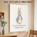 Motivational Rabbit Painting Poster, Soft Watercolor Rabbit In Blue Coat Poster, Uplifting Inspirational Quote Wall Decor For Bedroom & Living Room_maomaolike.com