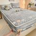 Cartoon Milk Velvet Quilted Sheet Single Piece 1.2m 1.5/1.8 Thickened Coral Fleece Cover Non-Slip Bed Set_maomaolike.com