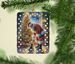 Australian Terrier And Santa Claus Porcelain Ornament Christmas Tree Hanging Decorations For Home Christmas Holiday, Rectangle, Gift, Multicolor_maomaolike.com