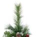 4.5 'Glitter Bristle Mixed Hinged Tree With Red Berry And Pine Cones And 200 CL,407 Tips_maomaolike.com