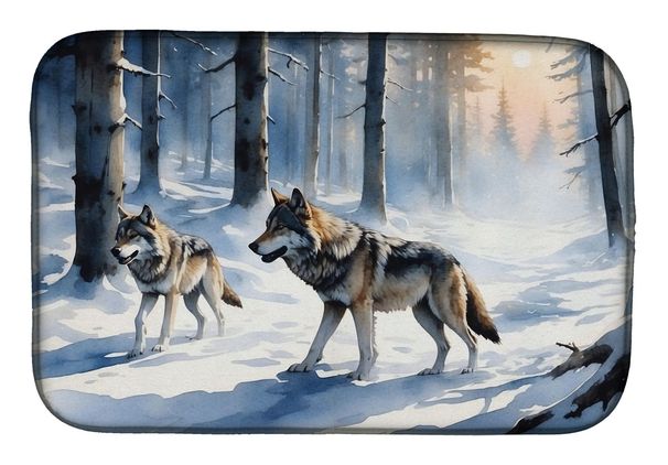 Winter Wolves Dish Drying Mat Absorbent Dish Drying Mat Pad For Kitchen Counter Dish Drainer Mat For Countertop, 14 X 21", Multicolor_maomaolike.com