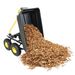 Folding Car Poly Garden Dump Truck With Steel Frame, 10 Inches. Pneumatic Tire, 300 Lb Capacity Body 55L Black_maomaolike.com
