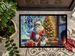 Boxer And Santa Claus Doormat Front Door Mat Indoor Outdoor Rugs For Entryway, Non Slip Washable Low Pile, 24H X 36W_maomaolike.com