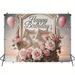 55th Birthday Party Backdrop - 2D Flat Polyester Banner With Roses, Diamonds, Balloons, Wall Hanging Photo Props, Party Decor_maomaolike.com