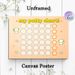 Potty Training Reward Chart Painting Poster, Cute Cartoon Style Poster, Features Blank Circles And Stars To Track Potty Training Progress, Suitable_maomaolike.com