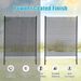 71.26''x46.65'' Outdoor Privacy Screens Freestanding,Metal Privacy Fence Panels For Outside, Slatted Privacy Screens With Stand,Black_maomaolike.com