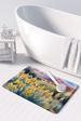 New Mexico Yucca Flower In Watercolor Memory Foam Kitchen Mat Machine Washable Anti-Fatigue Mat Cushion Comfort Bath Mat Or Kitchen Rug_maomaolike.com