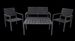 Aluminum Patio Furniture Set, 4 PCS Modern Patio Conversation Set, All Weather Dark Grey Outdoor Sectional Sofa Set W/Coffee Table, Loveseat_maomaolike.com