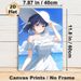 Seaside Anime Girl Painting Poster, Soft-toned Anime Style Poster, Tranquil Ocean-view Artwork, Suitable For Bedroom And Living Room Wall Decor_maomaolike.com