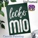 Chalk-style "Lecko Mio" Painting Poster, Vintage Chalkboard-inspired Poster, Hand-drawn White Lettering Design Brings Rustic Charm, Suitable For_maomaolike.com