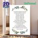 St. Francis Prayer Painting Poster, Delicate Watercolor Foliage Framed Religious Verse Poster, Inspirational Spiritual Text To Foster Tranquility_maomaolike.com