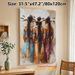 Native American Women Painting Poster, Warm-toned Impressionist-style Poster, Artistic Cultural Wall Decor Featuring Feather-adorned Traditional_maomaolike.com
