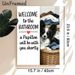 Papillon Bathroom Welcome Painting Poster, Warm Humorous Dog-themed Poster, Cheerful Papillon With Funny Welcome Text, Adds Cozy, Lighthearted Vibe_maomaolike.com