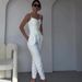 Women's Clothing summer new pure desire sexy hollow strap top casual wide leg pants suit_maomaolike.com