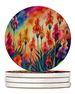 Colorful Gladiolus Large Sandstone Coasters Pack Of 4 Absorbent Round Coasters Decor Gifts For Men Or Women, 4 In, Multicolor_maomaolike.com
