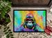 Hippie Animal Gorilla Doormat Front Door Mat Indoor Outdoor Rugs For Entryway, Non Slip Washable Low Pile, 24H X 36W_maomaolike.com