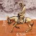 Brass Riding Ornament Metal Craft Old Man Donkey Creative Handicraft Pure Copper Decoration_maomaolike.com