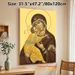 Religious Madonna And Child Painting Poster, Traditional Orthodox-style Sacred Scene Poster, Serene Spiritual Artwork Suitable For Home, Prayer Space_maomaolike.com