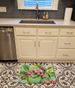 Connecticut Mountain Laurels In Watercolor Memory Foam Kitchen Mat Machine Washable Anti-Fatigue Mat Cushion Comfort Bath Mat Or Kitchen Rug_maomaolike.com
