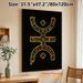 Berber Symbol Painting Poster, Vibrant Mosaic-style Geometric Symbol Poster, Cultural Artistic Decor Ideal For Living Room, Study_maomaolike.com