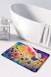 Scabiosa In Color Memory Foam Kitchen Mat Machine Washable Anti-Fatigue Mat Cushion Comfort Bath Mat Or Kitchen Rug_maomaolike.com