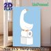 Goose & Toilet Paper Themed Painting Poster, Cute Cartoon Style Poster, Playful White Goose Perched On Toilet Rolls Design, Ideal Lighthearted Decor_maomaolike.com