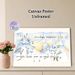 Mountain & Floral Calligraphy Painting Poster, Soft-toned Watercolor Style Poster, Delicate Artistic Design, Ideal For Living Room And Bedroom Wall_maomaolike.com