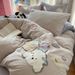 Manufacturer Wholesale INS Girly Cute Cartoon Towel Pure Four-Piece Set All Washed Cotton Embroidered Bedding_maomaolike.com