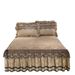 European Velvet Skirt Single Piece Warm Lace Cover Three-Piece Winter 1.8m Solid Color Bed Set Bedding_maomaolike.com