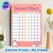 Unicorn Themed Reward Chart Painting Poster, Cute Cartoon Style Poster With Pastel Pink Background, Unicorn & Rainbow Details, Practical For Tracking_maomaolike.com
