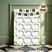 Birthday Tracker Painting Poster, Fresh Greenery Themed Poster With Monthly Blank Frames & "Happy Birthday" Banner, Practical For Recording Birthdays_maomaolike.com