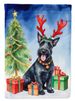 Scottish Terrier Christmas Reindeer House Flag Large Porch Sleeve Pole Decorative Outside Yard Banner Artwork Wall Hanging, Polyester, House Size, Multicolor_maomaolike.com