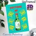 Soju & Traditional Drum Themed Painting Poster, Vibrant Retro Graphic Poster, Festive Design With "Bottoms Up" Text, Ideal For Home Bar, Dining Area_maomaolike.com