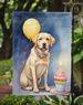 Yellow Labrador Retriever Happy Birthday Garden Flag Mailbox Flag Decorative Yard Flag Banner Outside Patio Artwork Yard Flower Beds, Garden Size, Multicolor_maomaolike.com