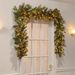 106in Artificial Christmas Garland Prelit With Light, Christmas Decorative Simulated Vine Green Rattan For Home Room Mall Coffee Shop Stair Entrance Decoration (Colored Light Style)_maomaolike.com