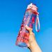 800ML New Creative Trendy Printed Space Cup With A Portable Strap, Pop-Up Lid, Plastic Design, Stylish Straw - For Teens_maomaolike.com