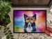 Border Collie Hippie Dawg Doormat Front Door Mat Indoor Outdoor Rugs For Entryway, Non Slip Washable Low Pile, 24H X 36W_maomaolike.com