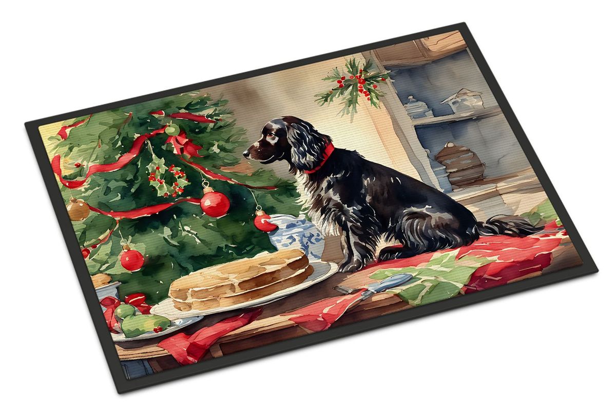Boykin Spaniel Christmas Cookies Doormat Front Door Mat Indoor Outdoor Rugs For Entryway, Non Slip Washable Low Pile, 24H X 36W_maomaolike.com