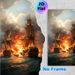Naval Battle Painting Poster, Dramatic Realistic Maritime Combat Scene Poster, Captivating Historical Battle Depiction Suitable For Home Office, Study_maomaolike.com