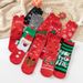 Christmas Cotton women's cartoon Christmas socks funny Halloween midtube socks three-dimensional ears New Year socks big red socks_maomaolike.com