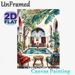 Moroccan Courtyard Pool Painting Poster, Vibrant Watercolor Exotic Patio Scene Poster, Serene Tropical-inspired Decor Brings Tranquil Ambiance Ideal_maomaolike.com
