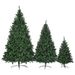 8FT, 6FT, 4FT Pre-Lit Green Pine Artificial Christmas Tree, Set Of 3 Hinged Xmas Trees With 820 Warm-Yellow LED Lights And 2539 Branch Tips, Holiday Decoration For Home,Office And Party_maomaolike.com