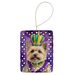Cairn Terrier King Of Mardi Gras Porcelain Ornament Christmas Tree Hanging Decorations For Home Christmas Holiday, Rectangle, Gift, Multicolor_maomaolike.com