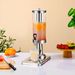 SOGA Single 3L Silver Stainless Steel Beverage Dispenser Ice Cylinder Clear Juicer Hot Cold Water Jug_maomaolike.com